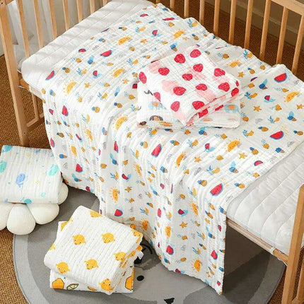 Charming Cartoon Cotton Swaddle Blanket for Infants - Multi-Functional Baby Wrap - Très Elite