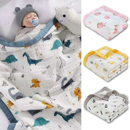 Charming Cartoon Cotton Swaddle Blanket for Infants - Multi-Functional Baby Wrap - Très Elite