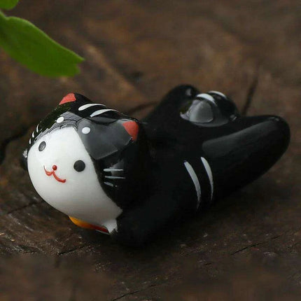 Charming Cat-Themed Ceramic Chopstick Holder - Whimsical Dining Delight - Très Elite