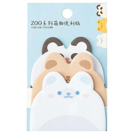 Charming Cat and Bunny Sticky Note Collection - Delightful Animal Memo Pads for Creative Organization - Très Elite