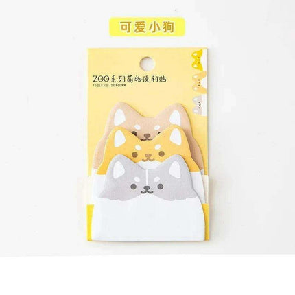 Charming Cat and Bunny Sticky Note Collection - Delightful Animal Memo Pads for Creative Organization- Très Elite- Très Elite