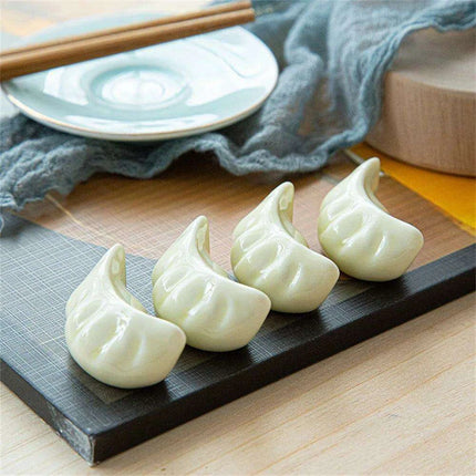 Charming Ceramic Dumpling Chopsticks Holder Set for Elegant Japanese Dining - Très Elite