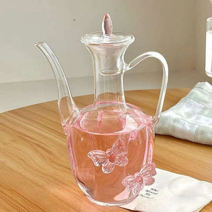 Charming Chinese Butterfly Teapot and Glassware Set for Tea and Cocktails - Très Elite