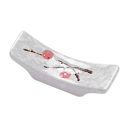 Charming Eco-Conscious Snowflake Ceramic Chopstick Holder - Enhance Your Dining Experience with Japanese Elegance - Très Elite