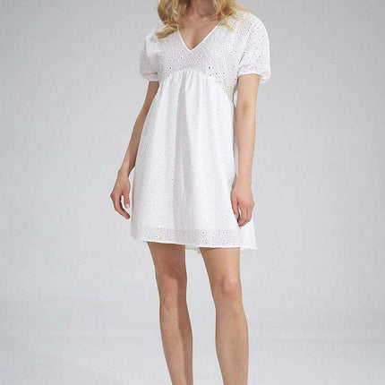 Charming Embroidered Heart Neckline Mini Dress for Festive Occasions - Très Elite