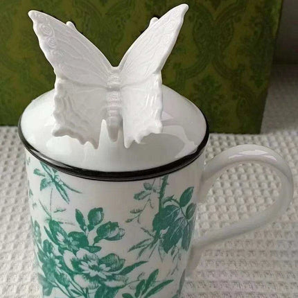 Charming European Ceramic Mug Set with Lid - Elegant Gift Box for a Delightful Drinking Experience - Très Elite