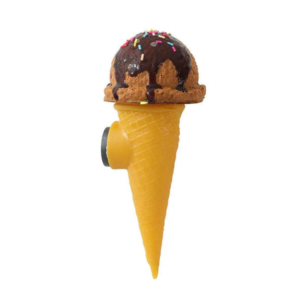 Charming Faux Chocolate Ice Cream Cone Decorative Set - Pack of 6 Delightful Delicacies - Très Elite