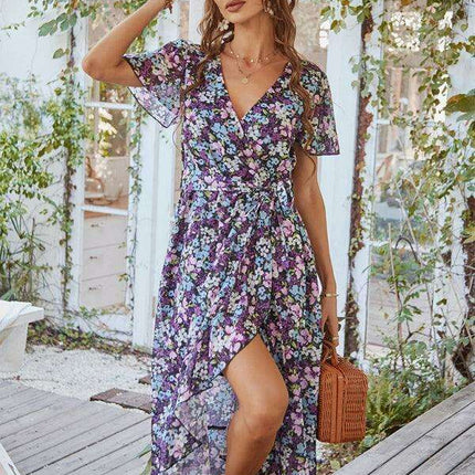 Charming Floral A-Line Dress with Effortless Elegance
