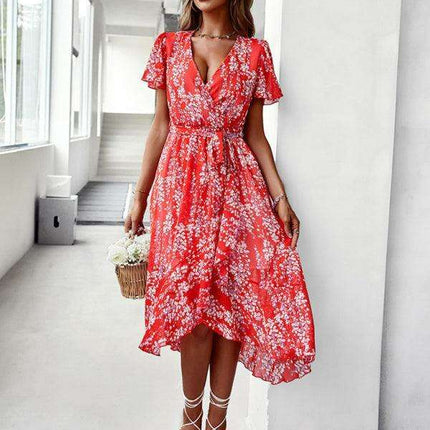 Charming Floral A-Line Dress with Effortless Elegance