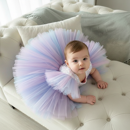 Charming Floral Bow-Back Dress for Young Royalty- Très Elite- Très Elite