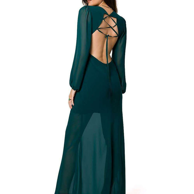 Charming Floral Chiffon Evening Gown