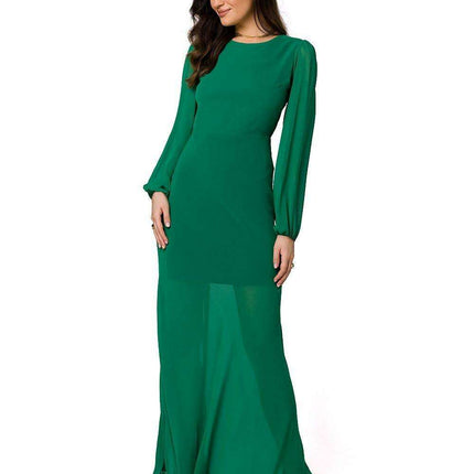 Charming Floral Chiffon Evening Gown - Très Elite