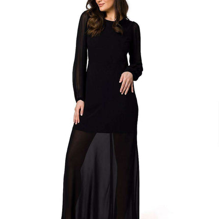 Charming Floral Chiffon Evening Gown - Très Elite
