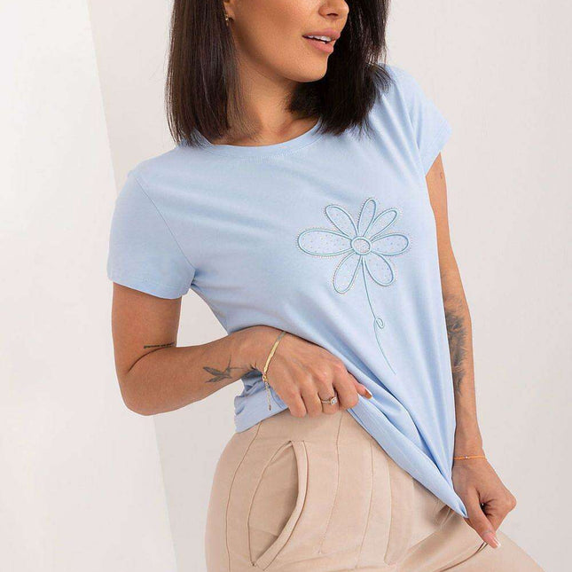 Charming Floral Elegance Blouse - Women's Stylish Cotton Top