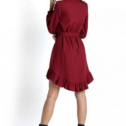 Charming Frill Embellished European Cocktail Dress - Très Elite