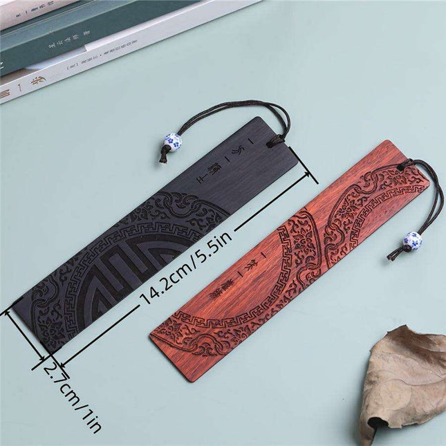 Charming Handcrafted Chinese Redwood Bookmark - Perfect Gift for Book Enthusiasts - Essential Office Accessory