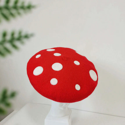 Charming Handcrafted Pumpkin Wool Beret with Leaf Embellishments for Fall and Winter Fashion - Très Elite