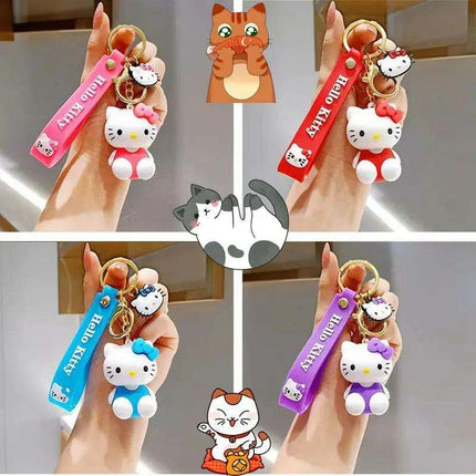 Charming Hello Kitty Silicone Keychain for Car Enthusiasts - Très Elite