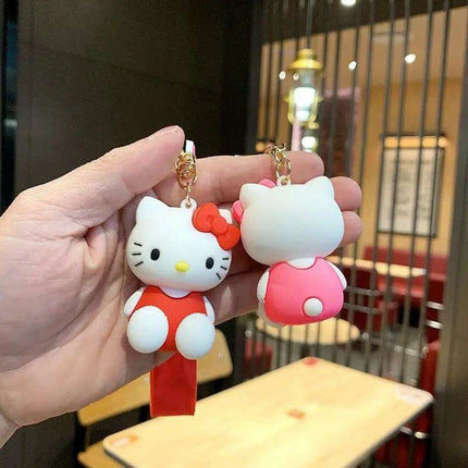 Charming Hello Kitty Silicone Keychain for Car Enthusiasts - Très Elite