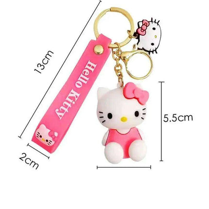 Charming Hello Kitty Silicone Keychain for Car Enthusiasts - Très Elite