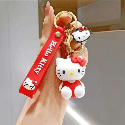 Charming Hello Kitty Silicone Keychain for Car Enthusiasts