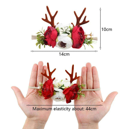 Charming Holiday Floral Baby Bib Set with Pacifier Clip - Perfect Christmas Gift - Très Elite