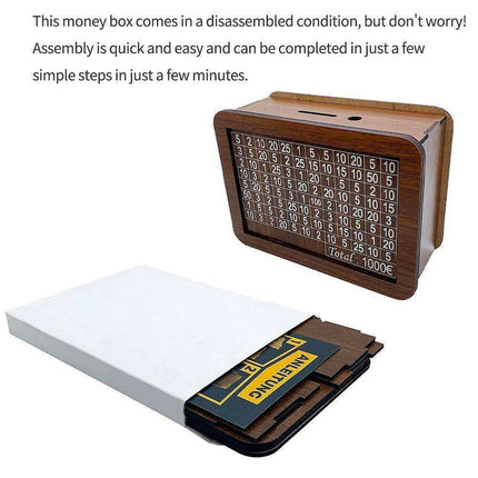 Charming House-Shaped Wooden Savings Bank: A Stylish and Secure Way to Manage Your Finances - Très Elite