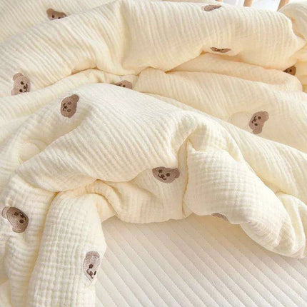 Charming Kawaii Bear Soft Cotton Baby Blanket Set - Ideal for Infants - Très Elite- Très Elite