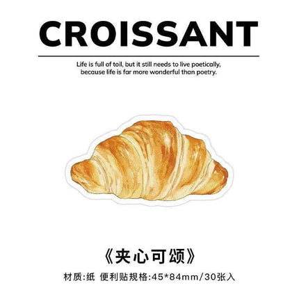 Charming Kawaii Bread & Brew Sticky Notes: Playful Memo Pad Collection- Très Elite- Très Elite