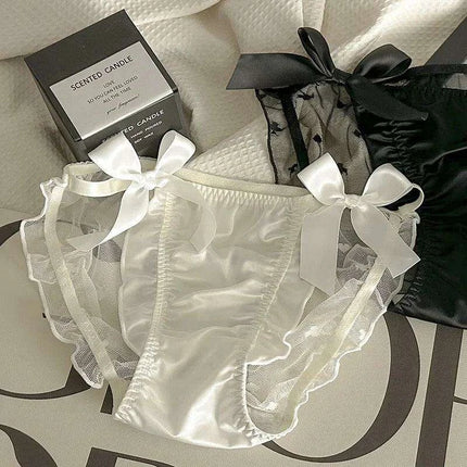 Charming Kawaii Satin Ruffle Panties - Lolita Underwear in M, L, XL Sizes - Très Elite