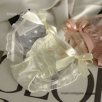 Charming Kawaii Satin Ruffle Panties - Lolita Underwear in M, L, XL Sizes - Très Elite