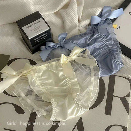 Charming Kawaii Satin Ruffle Panties - Lolita Underwear in M, L, XL Sizes - Très Elite