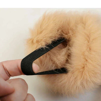 Charming Kids Black Fur Slip-On Slippers - Cozy Outdoor Slides for Boys and Girls - Très Elite