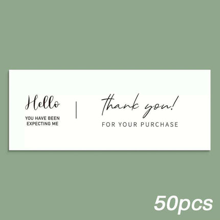 Charming "Nice To Meet You Too" Adhesive Thank You Seals - Pack of 20-50 - Très Elite