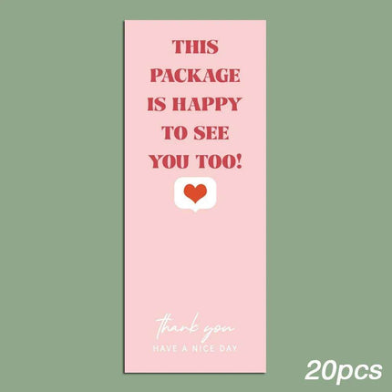 Charming "Nice To Meet You Too" Adhesive Thank You Seals - Pack of 20-50 - Très Elite