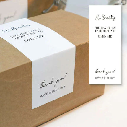 Charming "Nice To Meet You Too" Adhesive Thank You Seals - Pack of 20-50 - Très Elite