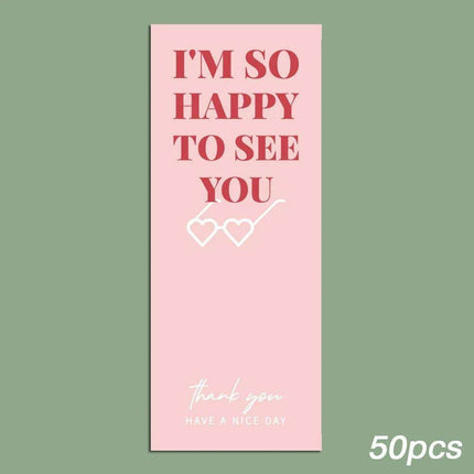 Charming "Nice To Meet You Too" Adhesive Thank You Seals - Pack of 20-50 - Très Elite