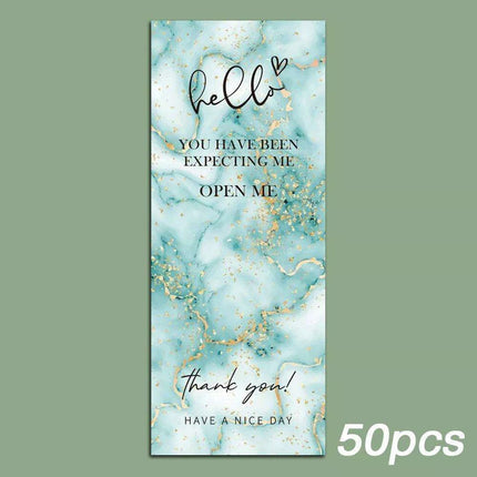 Charming "Nice To Meet You Too" Adhesive Thank You Seals - Pack of 20-50 - Très Elite