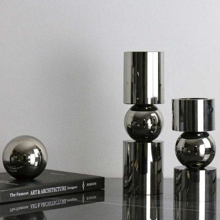 Charming Nordic Crystal Candle Holders Set - Enhance Your Dining Experience - Très Elite