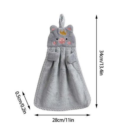 Charming Piglet Plush Microfiber Towels - Luxurious Kitchen & Bathroom Collection..
