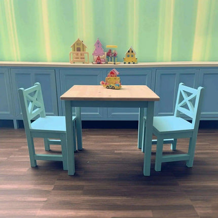 Charming Pink Wooden Table and Chair Set for Girls Aged 2-8 - Safe and Durable Design - Très Elite