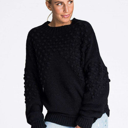 Charming Pom-Pom Knit Sweater - Très Elite