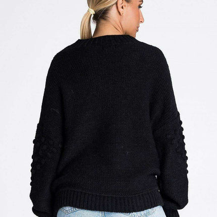 Charming Pom-Pom Knit Sweater - Très Elite