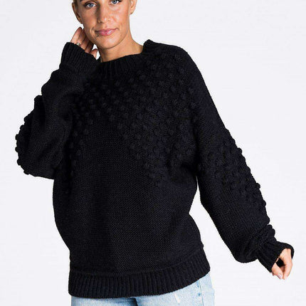 Charming Pom-Pom Knit Sweater - Très Elite