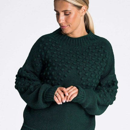 Charming Pom-Pom Knit Sweater - Très Elite