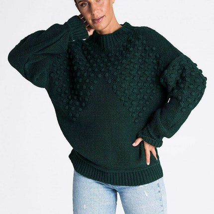 Charming Pom-Pom Knit Sweater - Très Elite