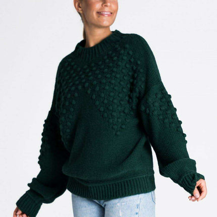 Charming Pom-Pom Knit Sweater - Très Elite