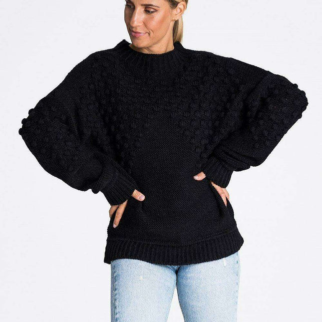 Charming Pom-Pom Knit Sweater - Très Elite