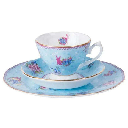 Charming Rabbit Elegance: European Royal Bone China Tea Set - Très Elite