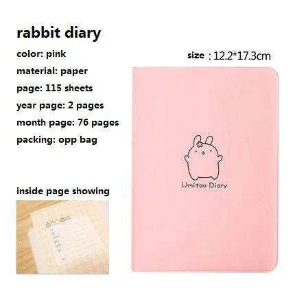 Charming Rabbit Faux Leather Notebook - A Creative Writing Delight - Très Elite